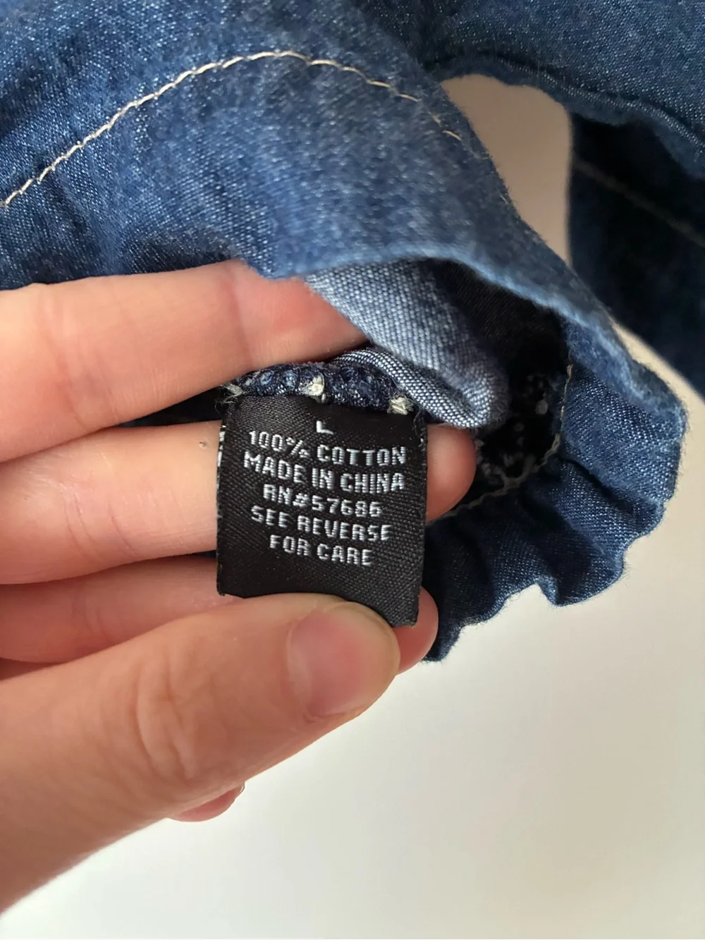 100% Cotton Denim Cropped Top